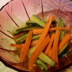 Quick Cucumber Carrot Pickle with Mustard Dressing