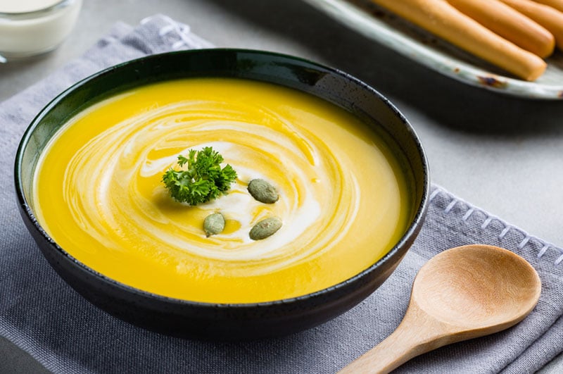 healthy vegetable soup recipe using Butternut Pumpkin 