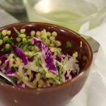 Crunchy Cabbage Salad with Toor Dal Dressing